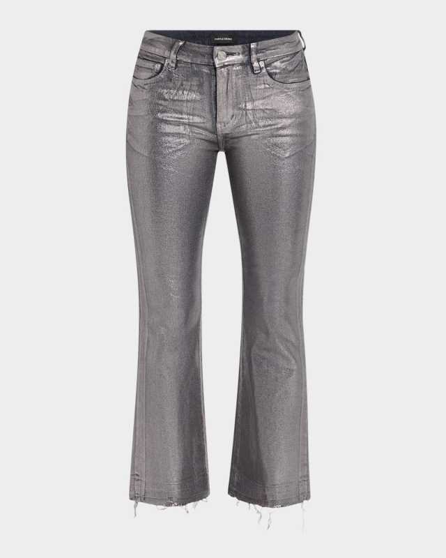 Foiled Bootcut Ankle Jeans
